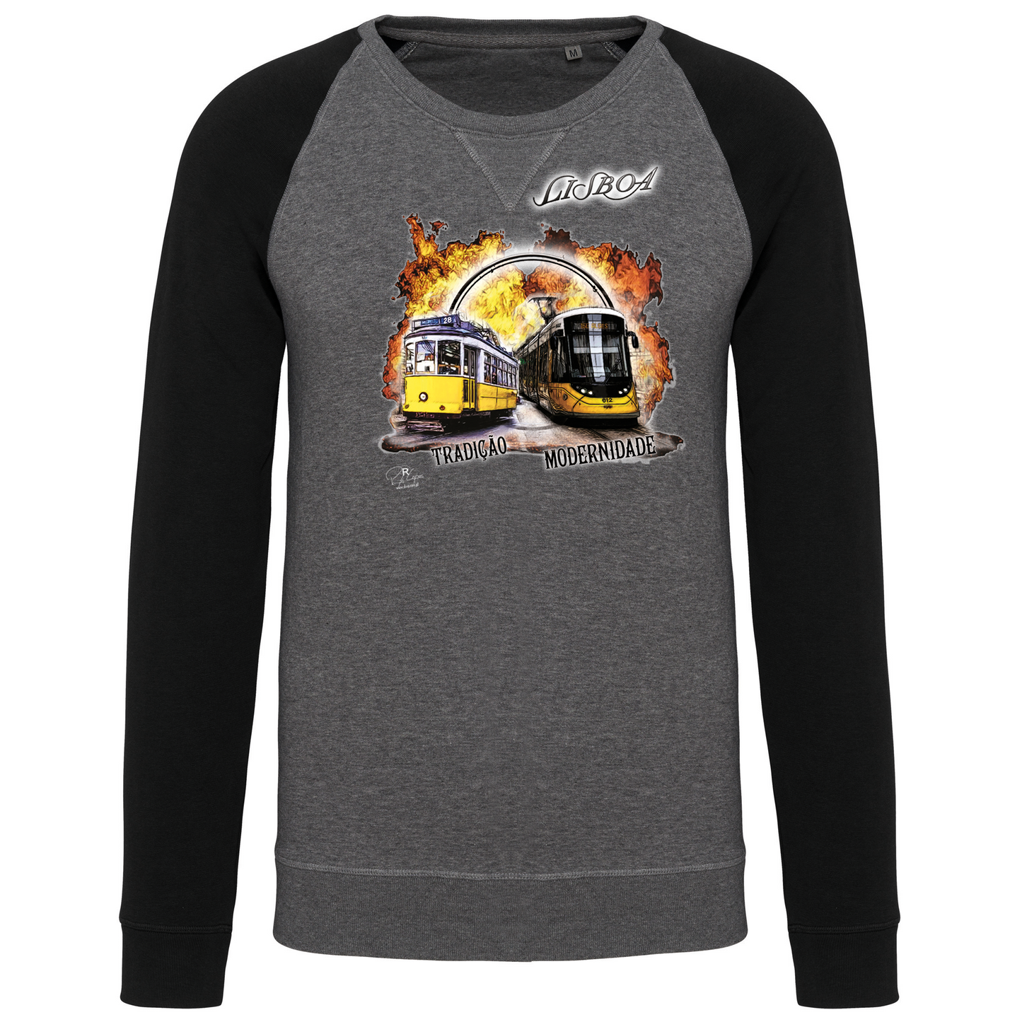 Sweatshirt Bicolor sem capuz Tradição e Modernidade