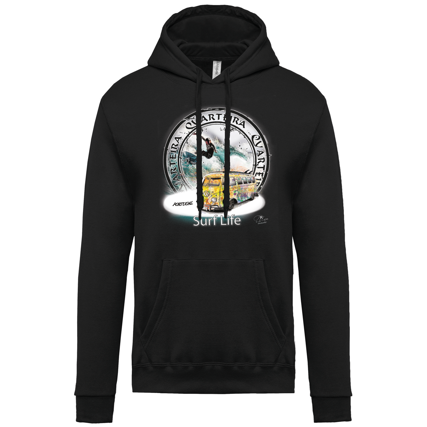 Sweatshirt Kariban com Capuz Surf Life Quarteira