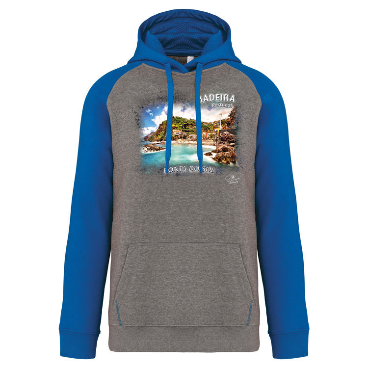 Sweatshirt Bicolor com capuz Ponta do Sol