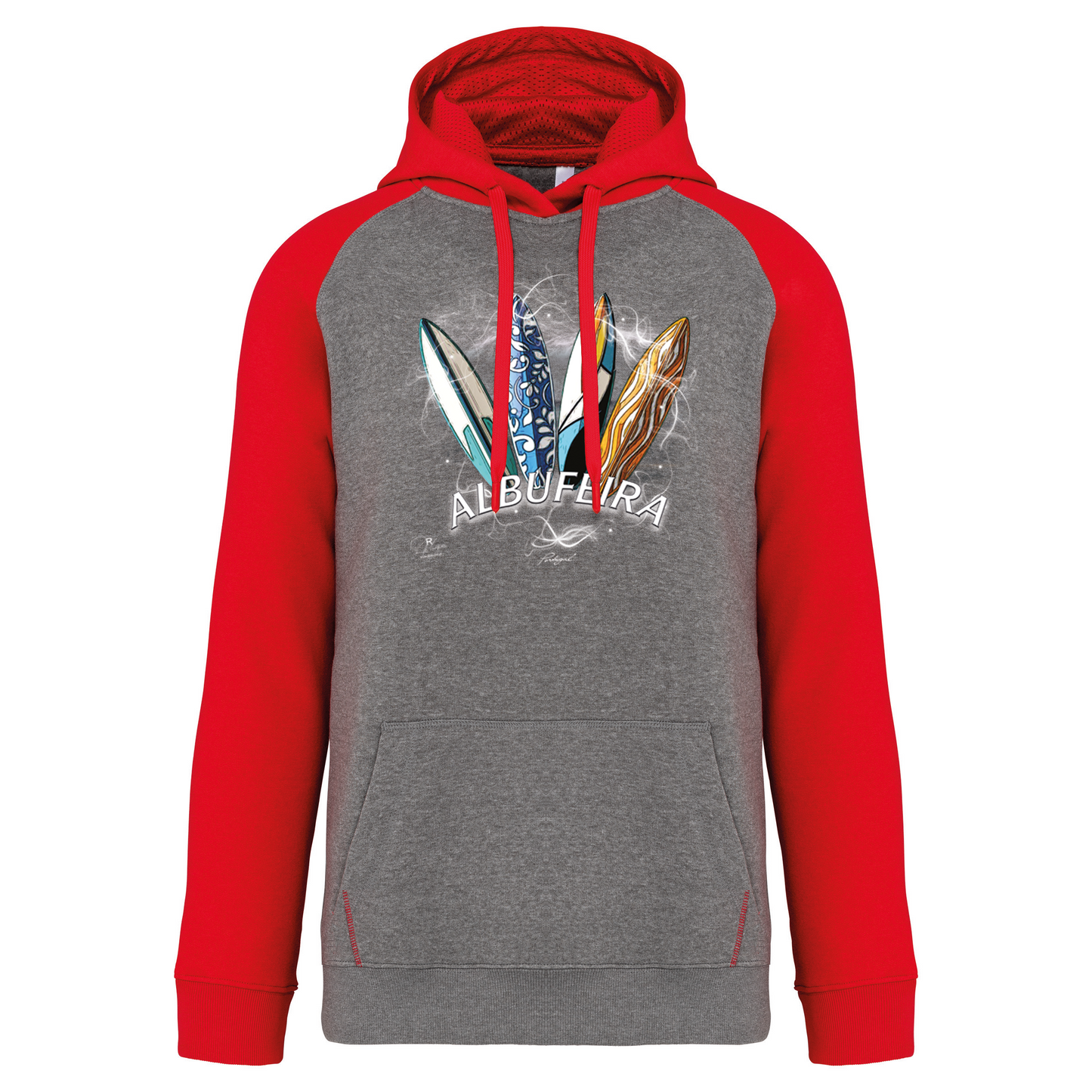 Sweatshirt Bicolor com capuz Surfboards Albufeira