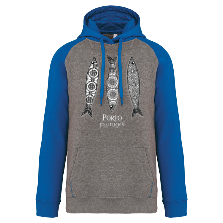 Sweatshirt Bicolor com capuz 3 Sardinhas Porto