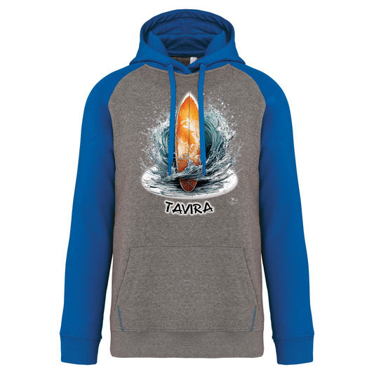 Sweatshirt Bicolor com capuz Prancha Tavira