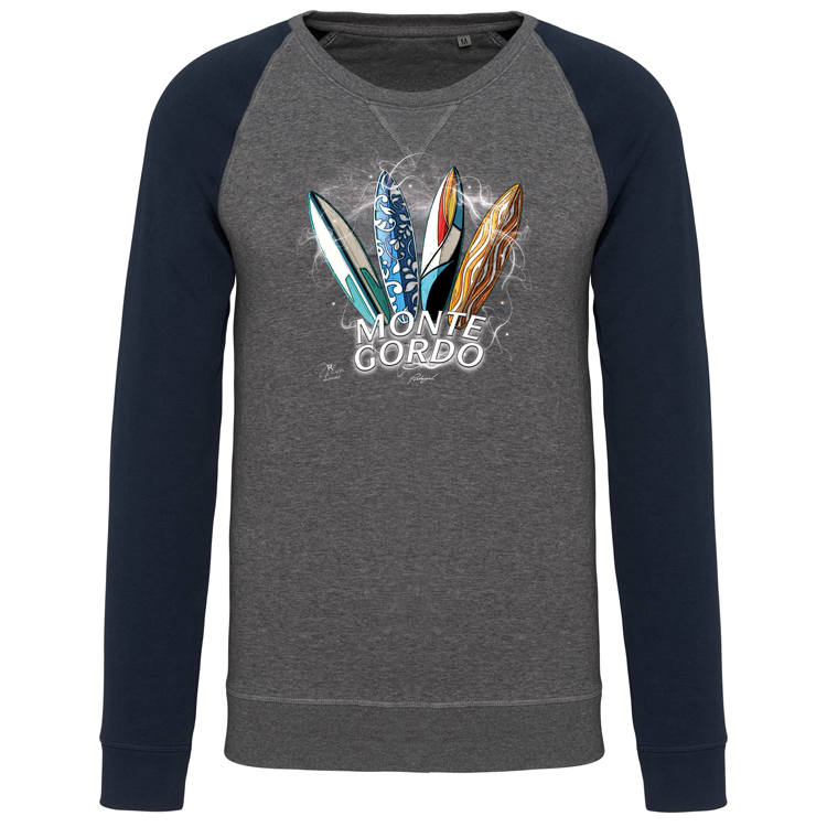 Sweatshirt Bicolor sem capuz Surfboards Monte Gordo