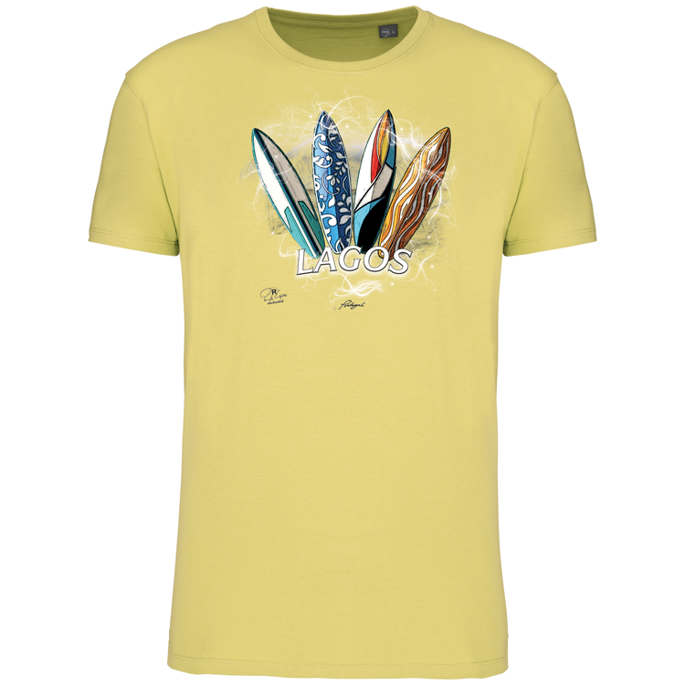 T-Shirt Algodão Biológico Surfboards Lagos