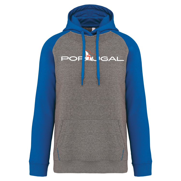 Sweatshirt Bicolor com capuz Vela