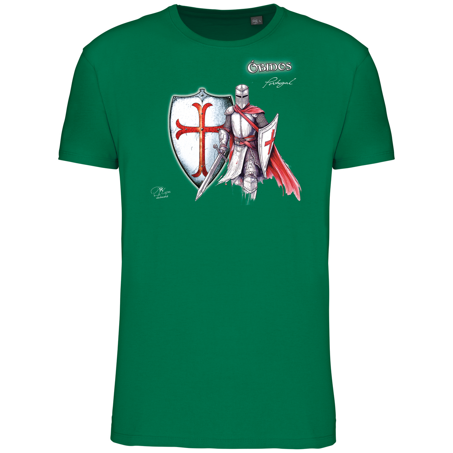 T-Shirt Algodão Biológico Templário Óbidos