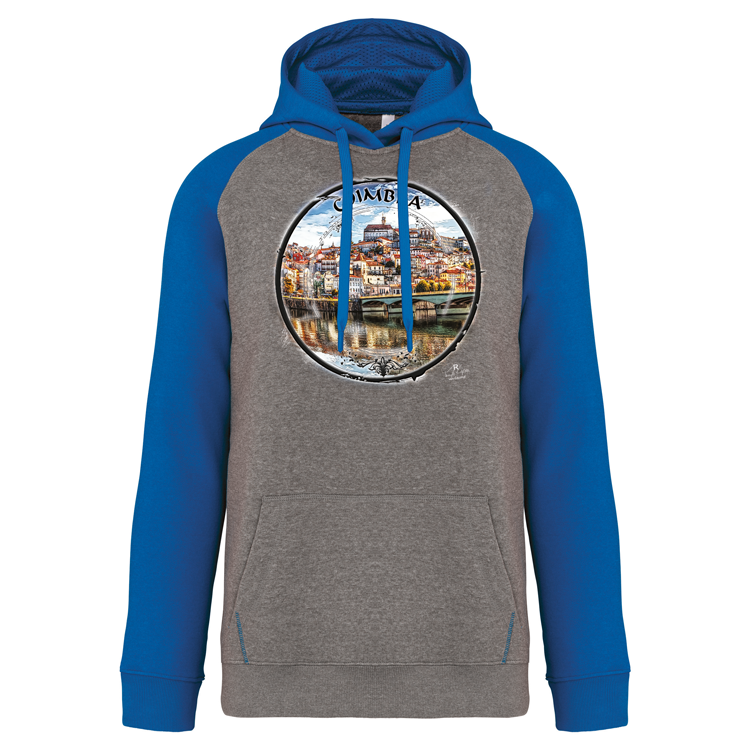 Sweatshirt Bicolor com capuz Selo Coimbra