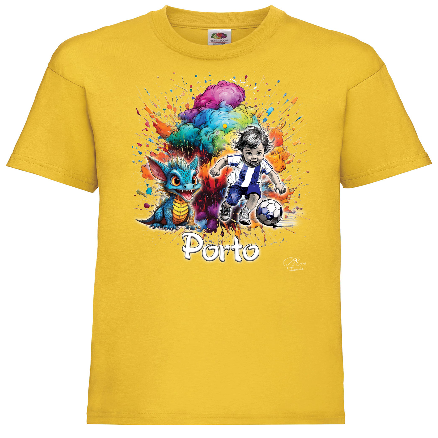 T-shirt Fruit of the Loom Kids 10 Porto