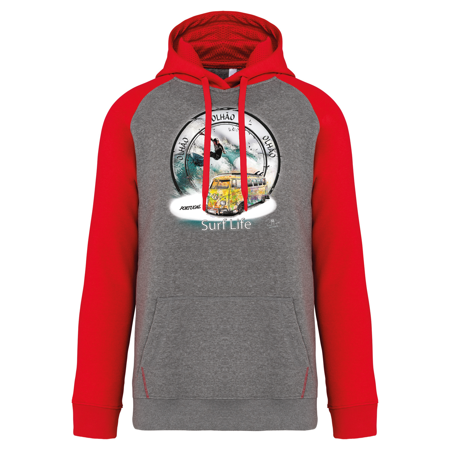 Sweatshirt Bicolor com capuz Surf Life Olhão