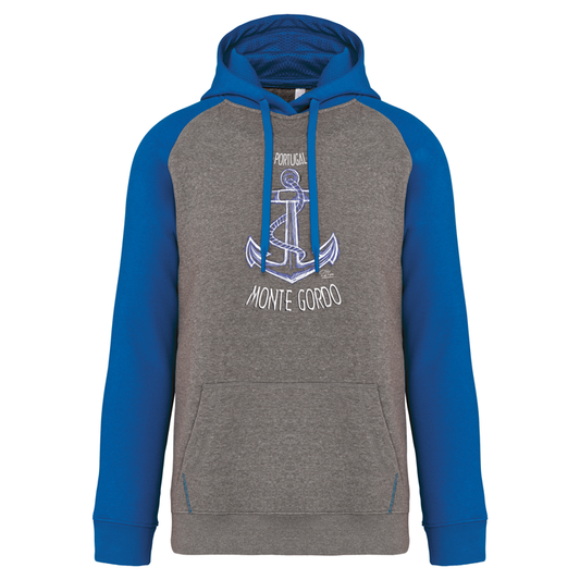 Sweatshirt Bicolor com capuz Âncora Monte Gordo