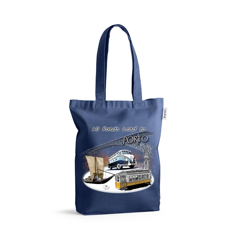 Sacos de Algodão Ecológico 220g All Roads Lead to Porto