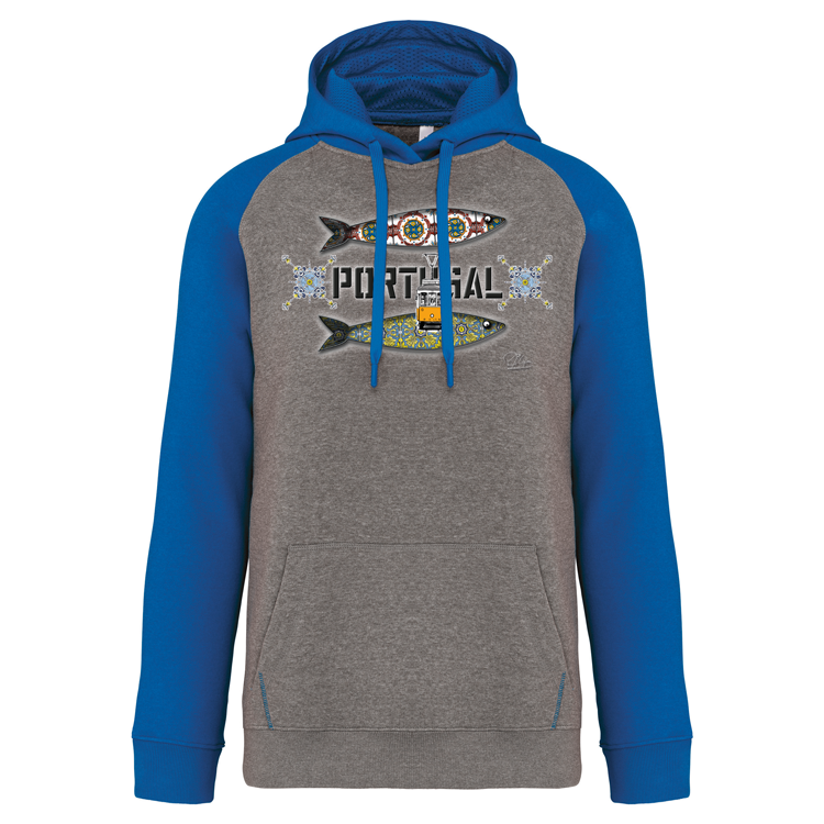 Sweatshirt Bicolor com capuz Duas Sardinhas Coimbra