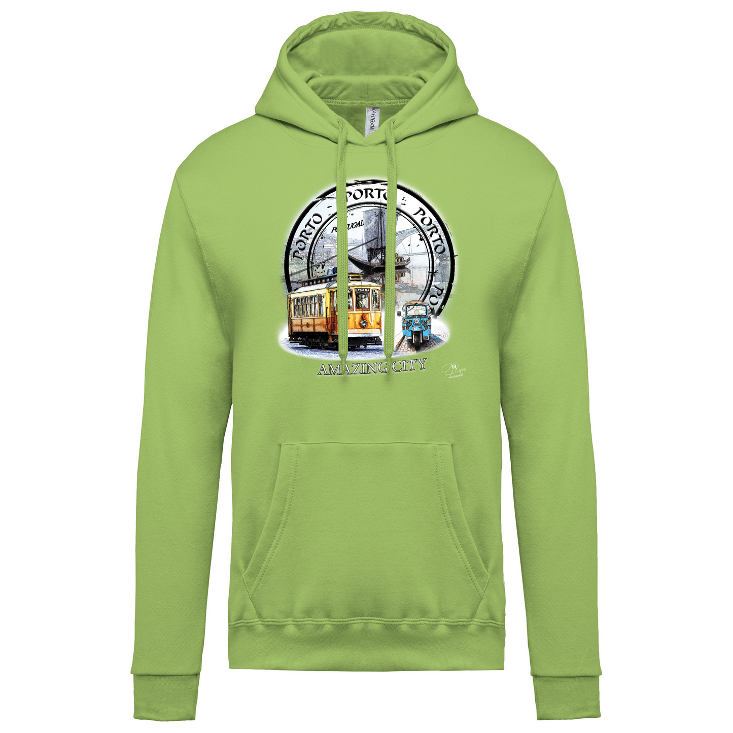 Sweatshirt Kariban com Capuz Amazing City Porto