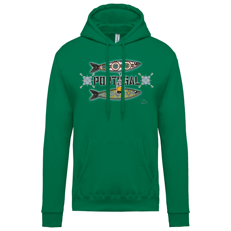 Sweatshirt Kariban com Capuz Duas Sardinhas Coimbra