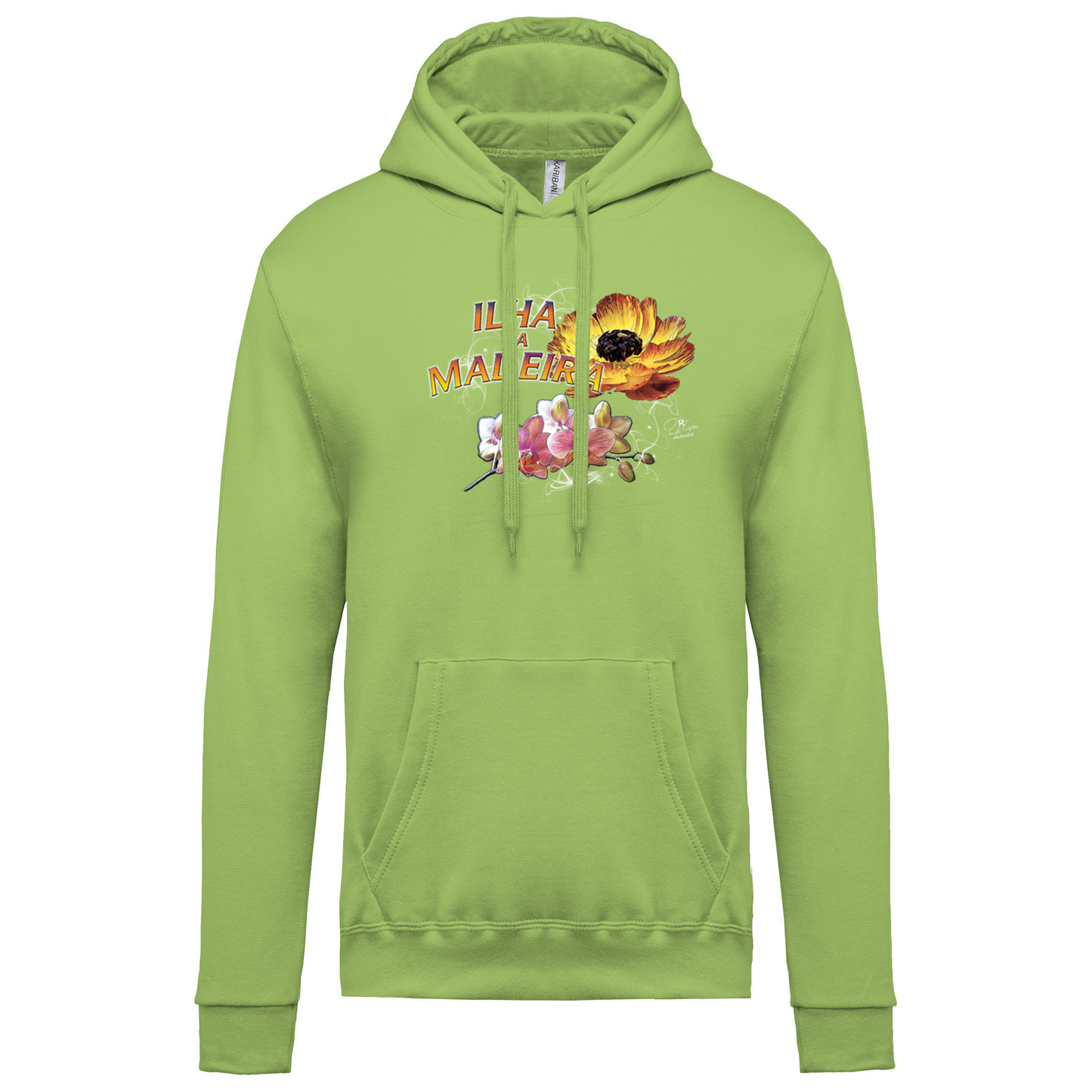 Sweatshirt Kariban com Capuz Madeira Flowers