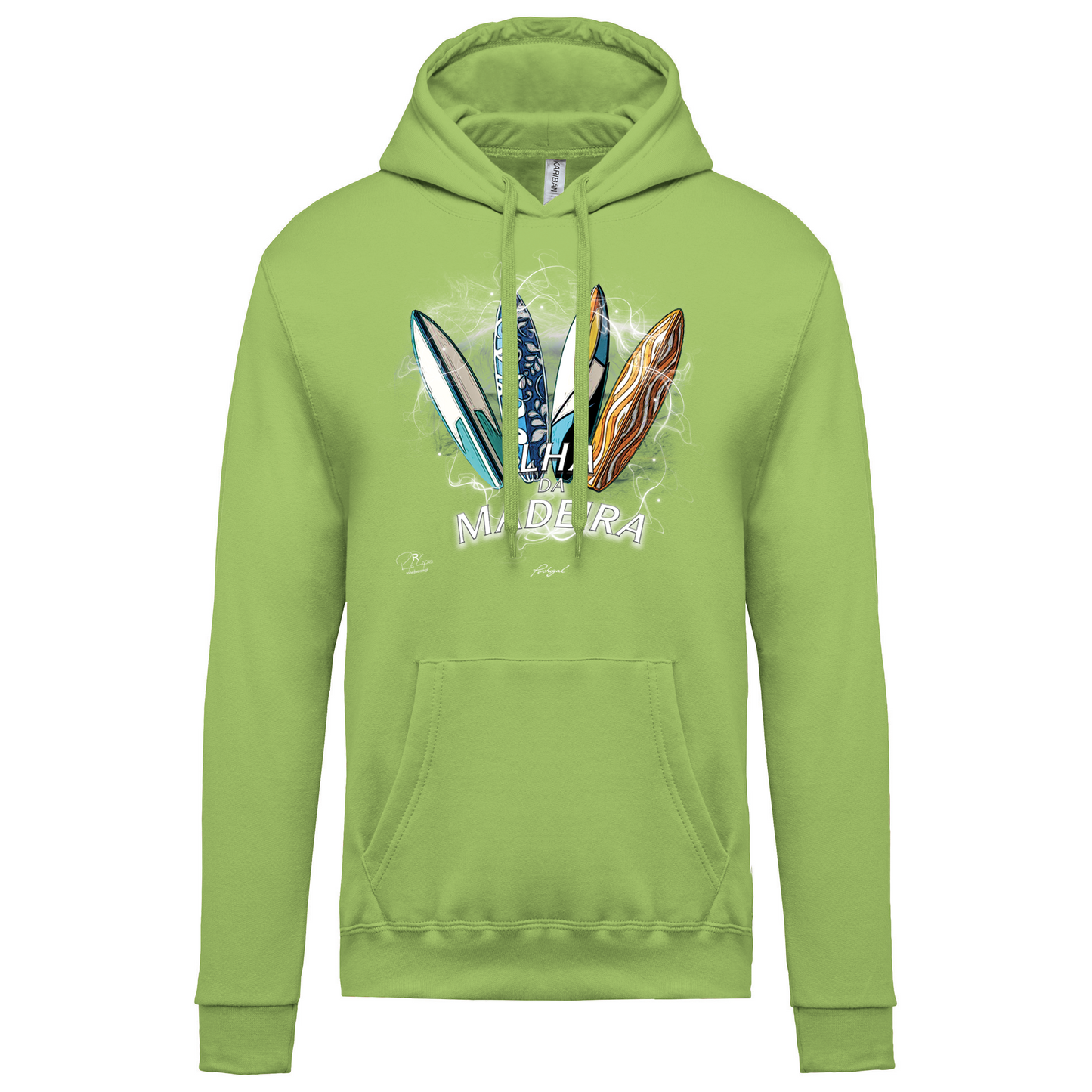 Sweatshirt Kariban com Capuz Surfboards Ilha da Madeira