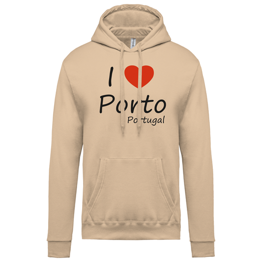 Sweatshirt Kariban com Capuz I Love Porto