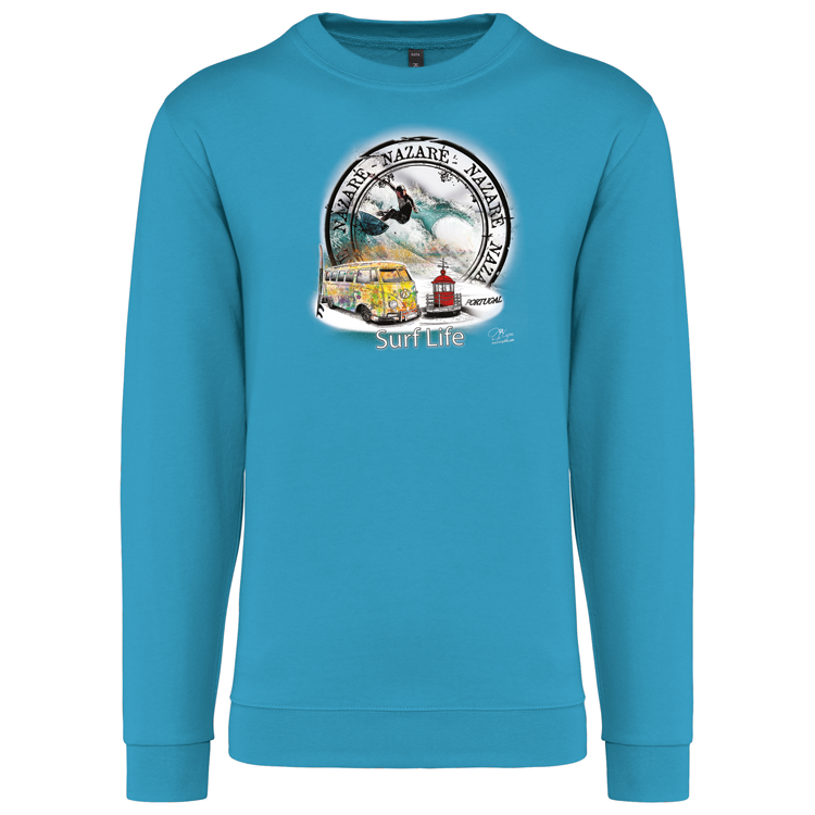 Sweatshirt Kariban sem Capuz Surf Life Nazaré