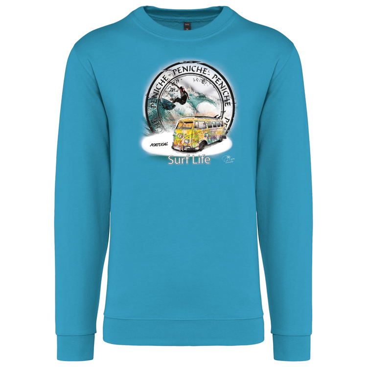 Sweatshirt Kariban sem Capuz Surf Life Peniche