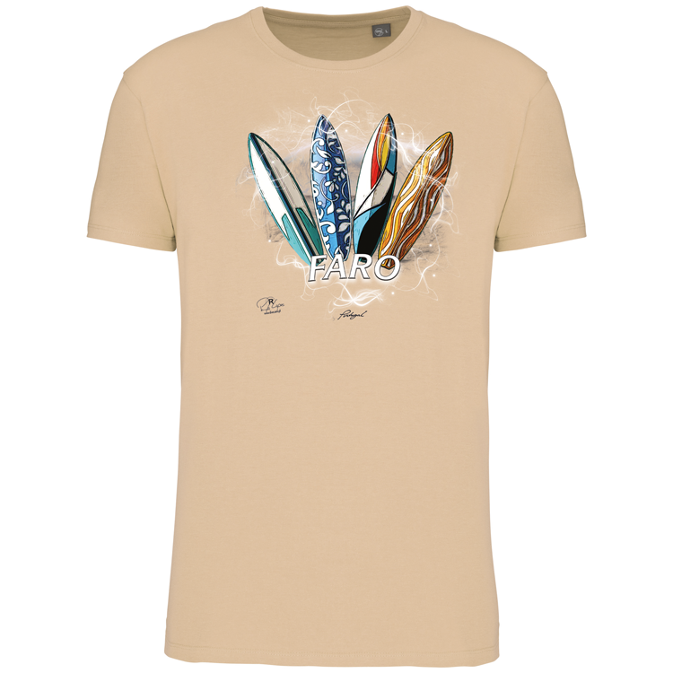 T-Shirt Algodão Biológico Surfboards Faro