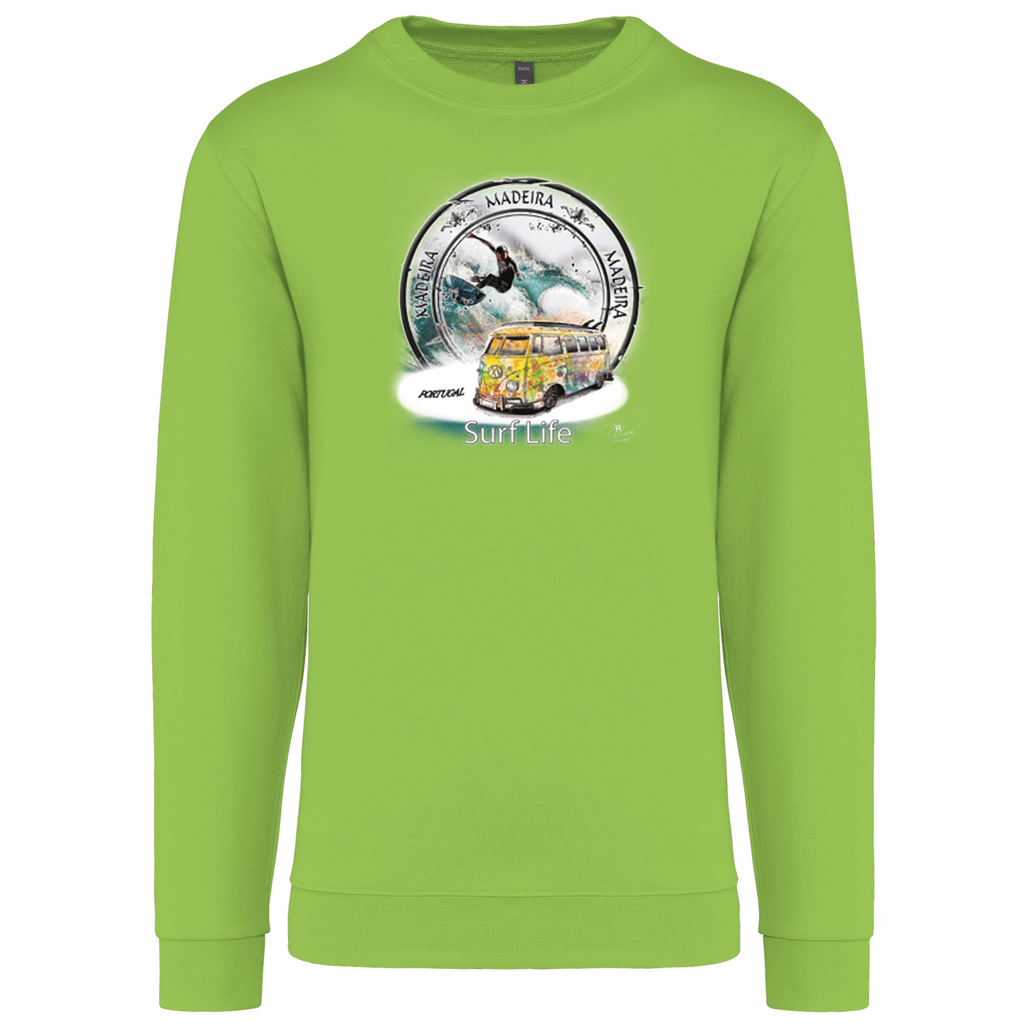 Sweatshirt Kariban sem Capuz Surf Life Ilha da Madeira