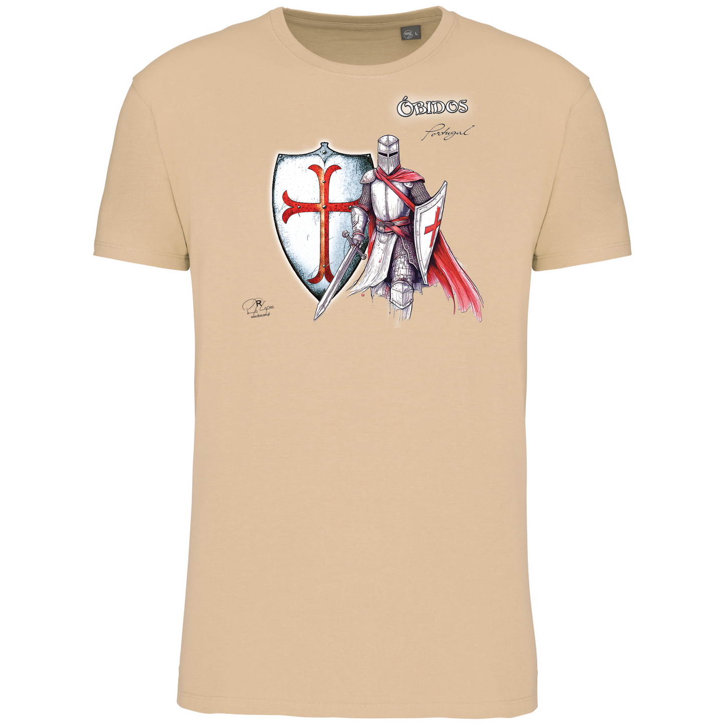 T-Shirt Algodão Biológico Templário Óbidos
