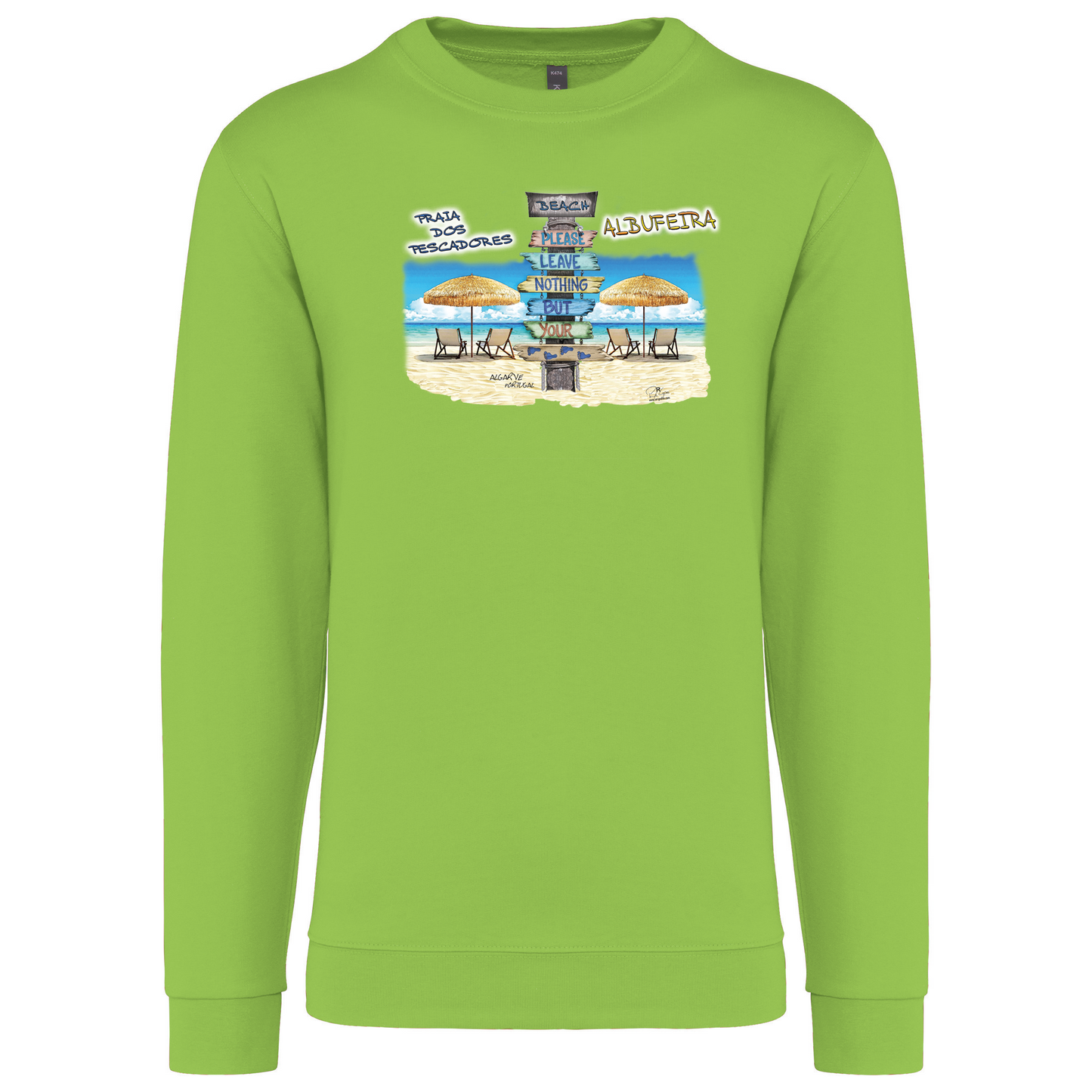 Sweatshirt Kariban sem Capuz Pegadas Albufeira