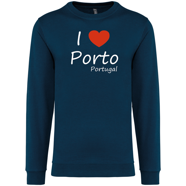 Sweatshirt Kariban sem Capuz I Love Porto