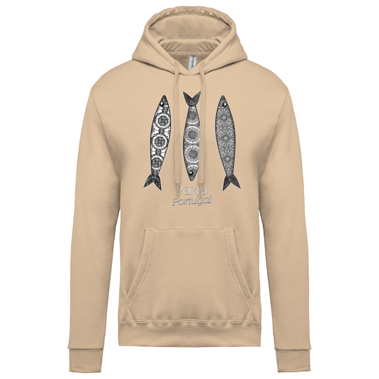 Sweatshirt Kariban com Capuz 3 Sardinhas Porto