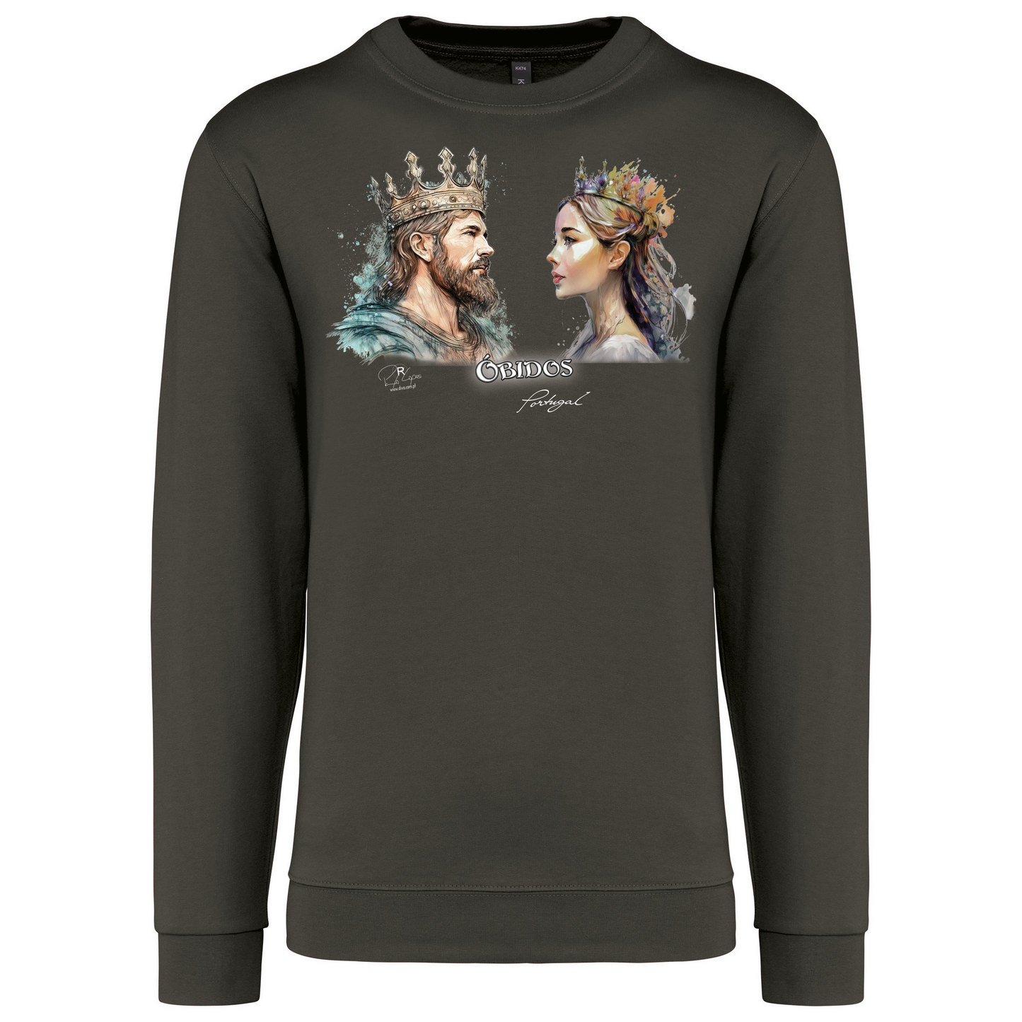 Sweatshirt Kariban sem Capuz King and Queen Óbidos
