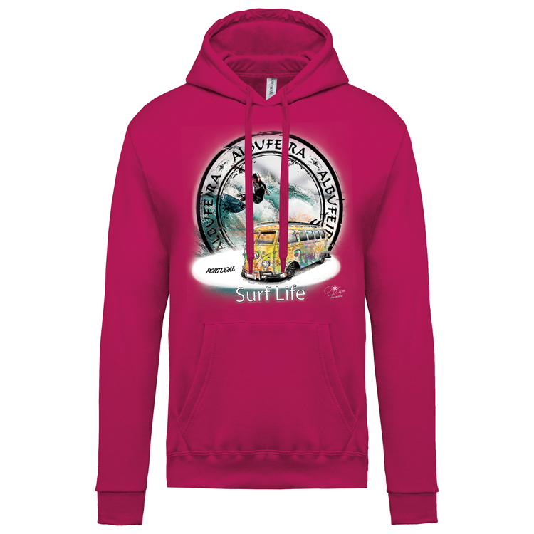 Sweatshirt Kariban com Capuz Surf Life Albufeira
