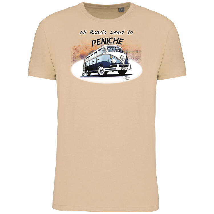 T-Shirt Algodão Biológico All Roads Lead to Peniche