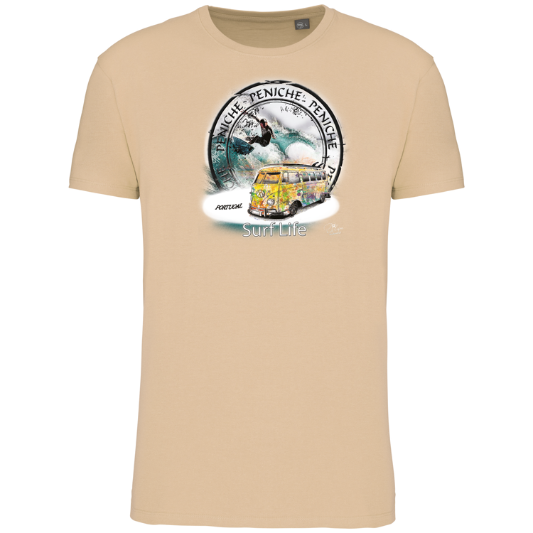 T-Shirt Algodão Biológico Surf Life Peniche