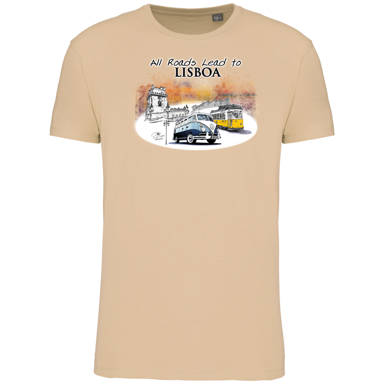 T-Shirt Algodão Biológico All Roads Lead to Lisboa