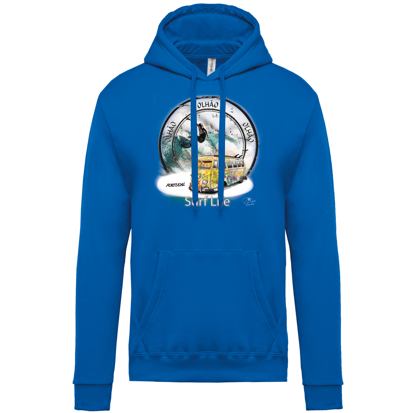 Sweatshirt Kariban com Capuz Surf Life Olhão