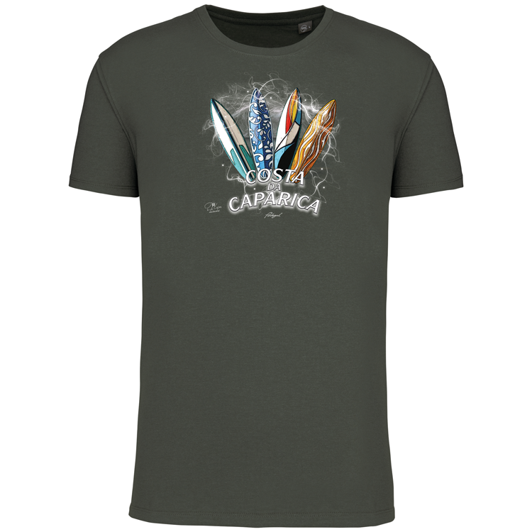 T-Shirt Algodão Biológico Surfboards Costa da Caparica