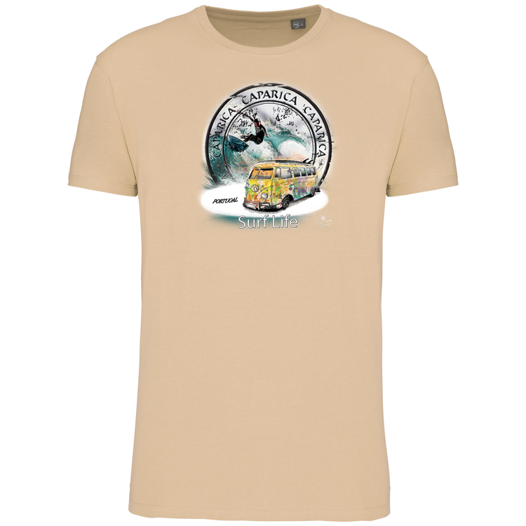 T-Shirt Algodão Biológico Surf Life Caparica