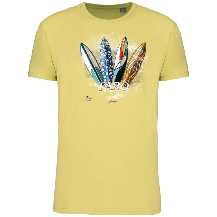 T-Shirt Algodão Biológico Surfboards Faro