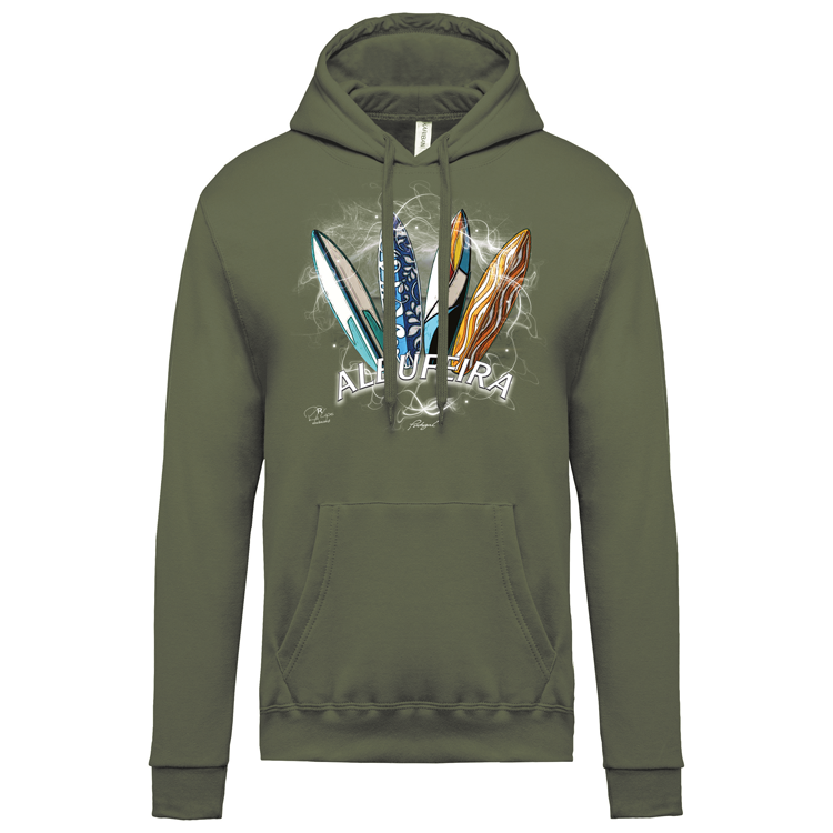 Sweatshirt Kariban com Capuz Surfboards Albufeira