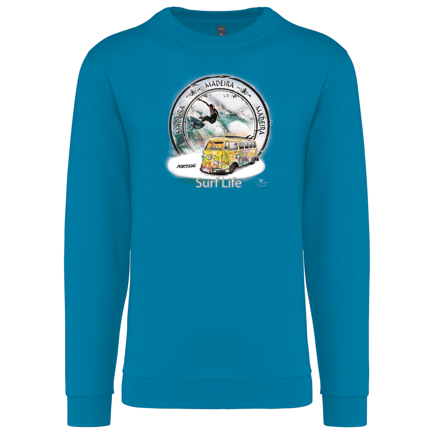 Sweatshirt Kariban sem Capuz Surf Life Ilha da Madeira