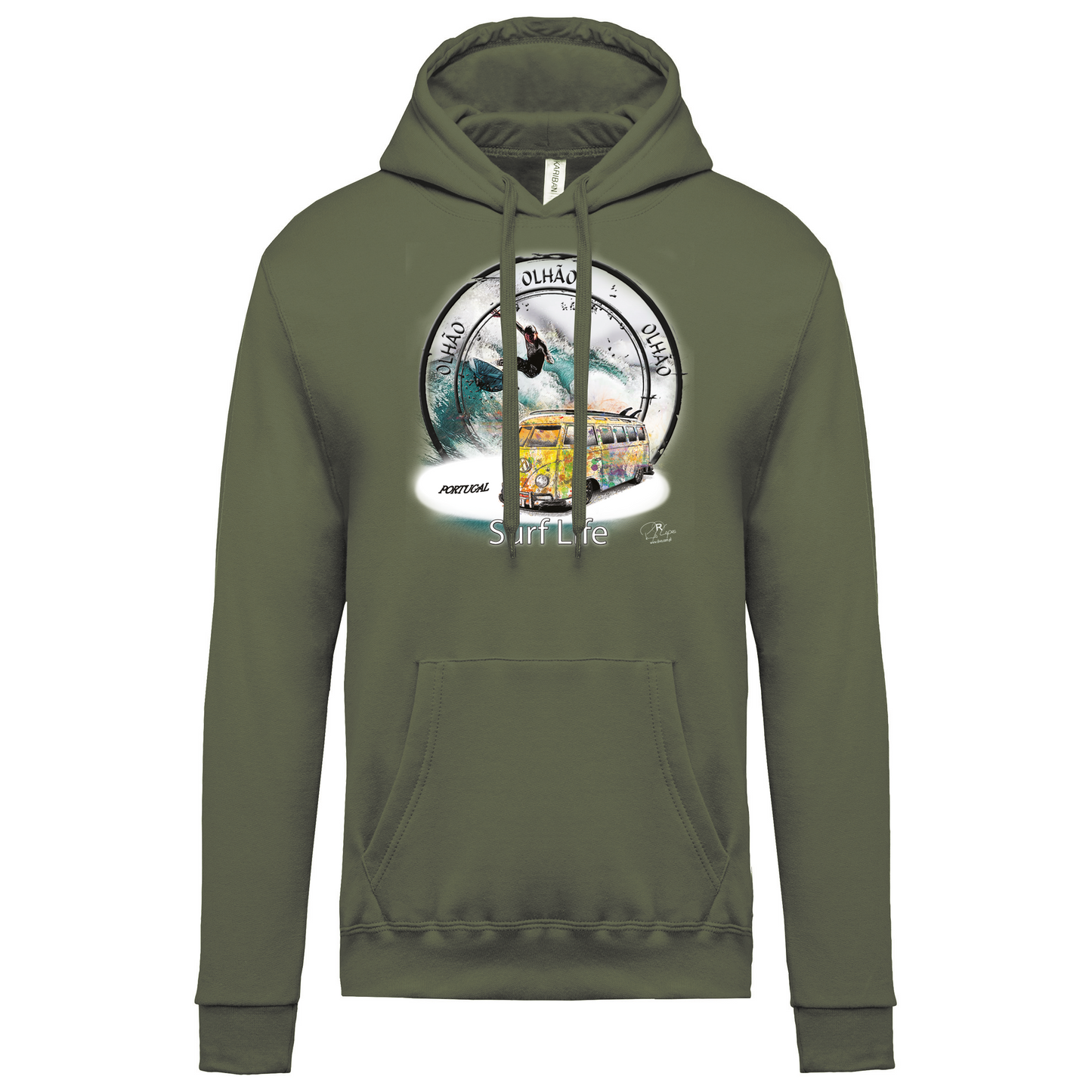 Sweatshirt Kariban com Capuz Surf Life Olhão