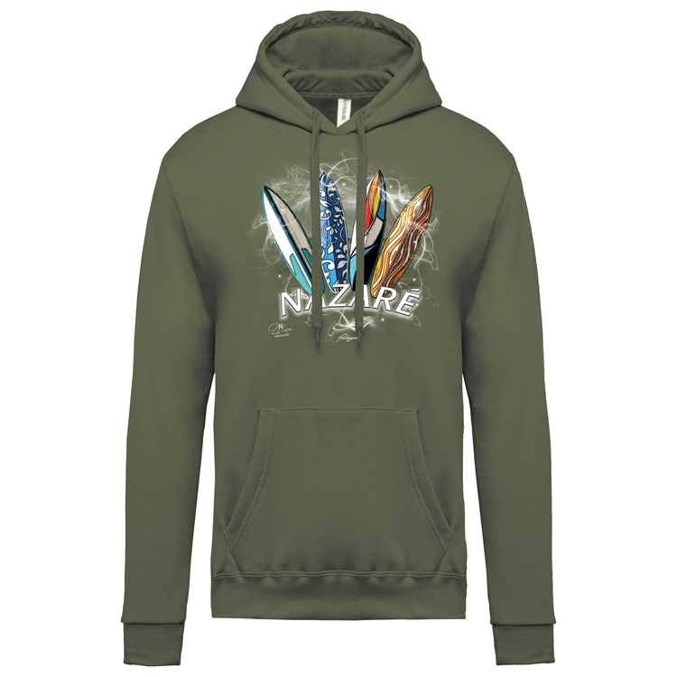Sweatshirt Kariban com Capuz Surfboards Nazaré
