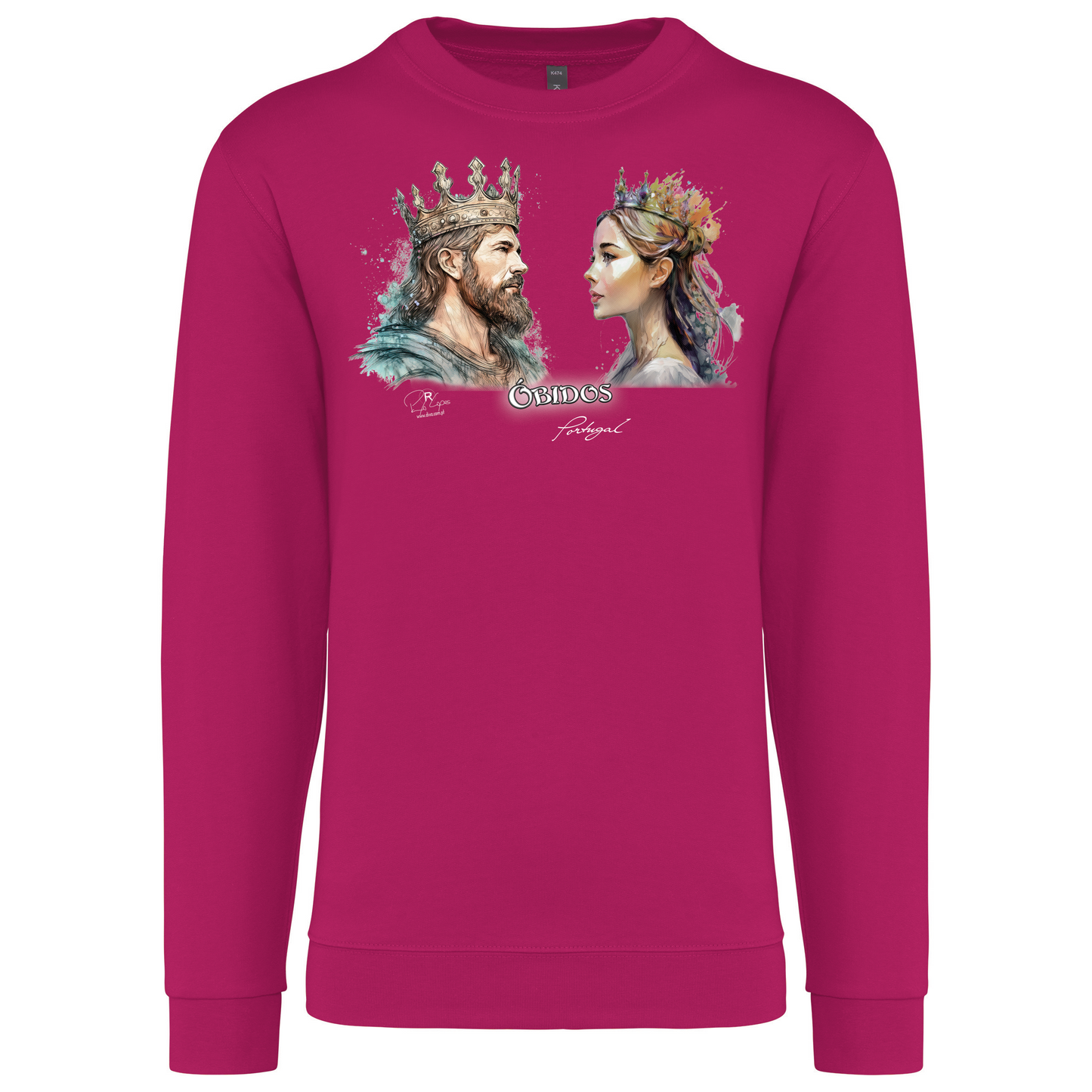 Sweatshirt Kariban sem Capuz King and Queen Óbidos