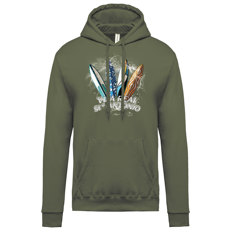 Sweatshirt Kariban com Capuz Surfboards Vila Real Stº António