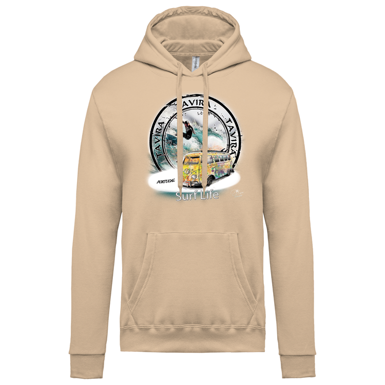 Sweatshirt Kariban com Capuz Surf Life Tavira