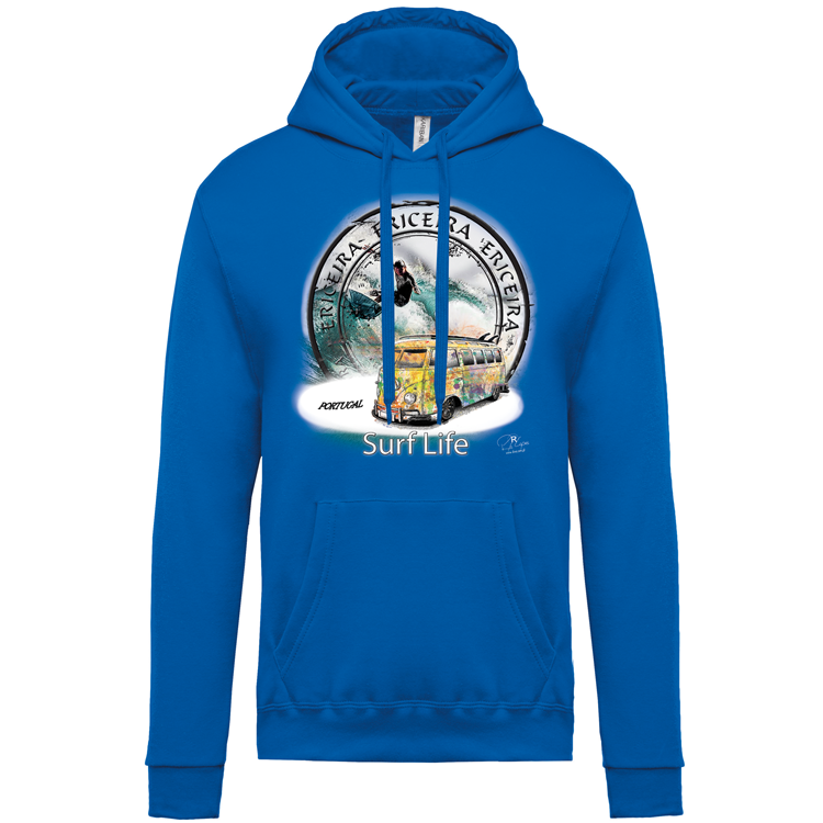 Sweatshirt Kariban com Capuz Surf Life Ericeira
