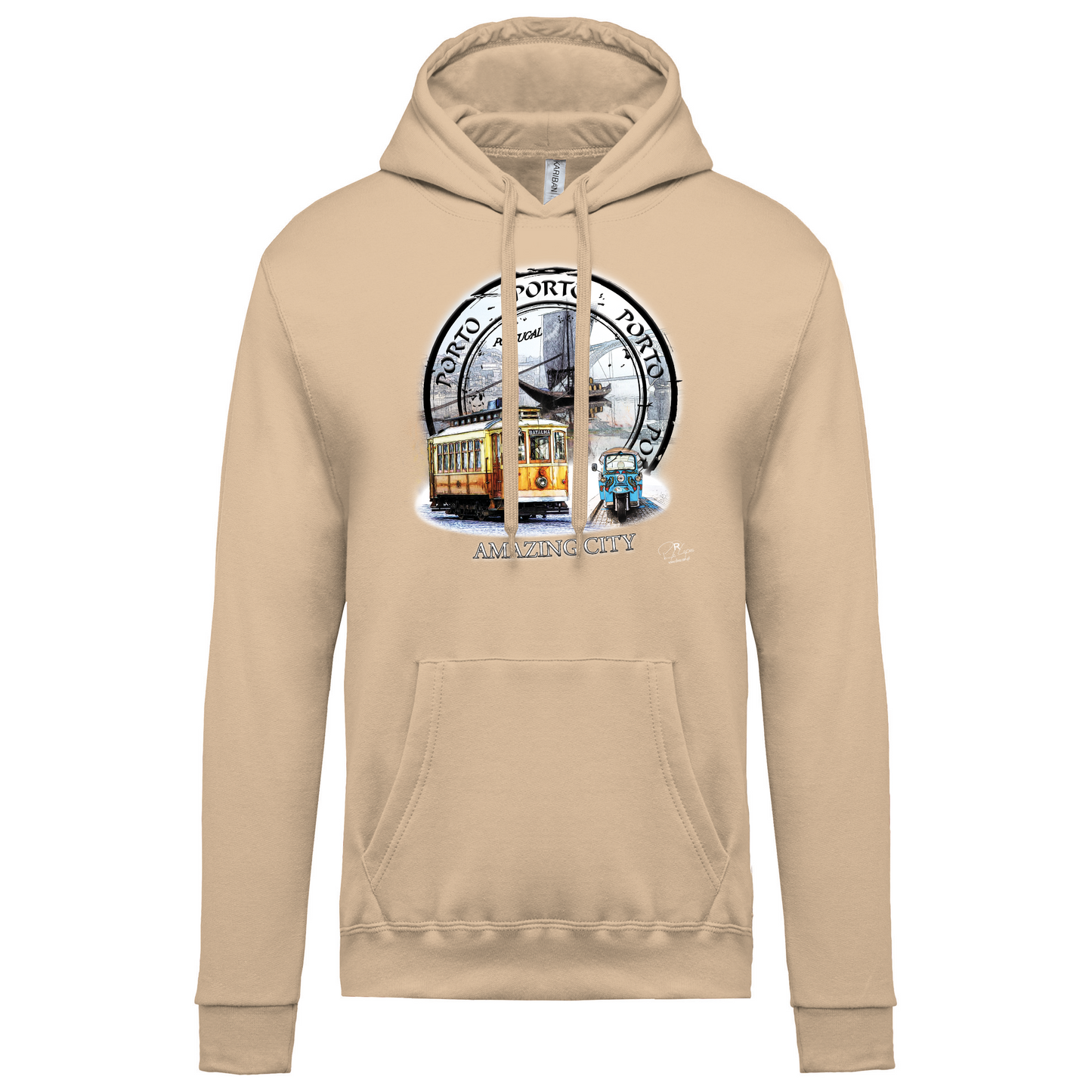 Sweatshirt Kariban com Capuz Amazing City Porto