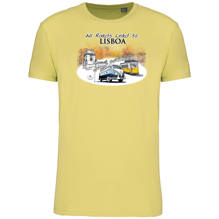 T-Shirt Algodão Biológico All Roads Lead to Lisboa