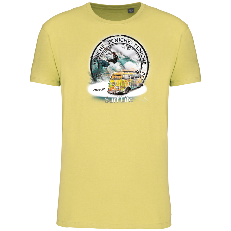 T-Shirt Algodão Biológico Surf Life Peniche