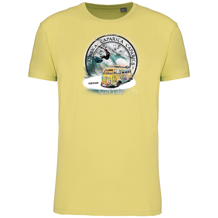 T-Shirt Algodão Biológico Surf Life Caparica
